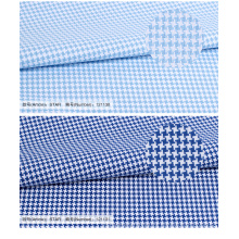 Alta costura houndstooth 100% algodão camisa de tecido textil para homens